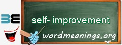 WordMeaning blackboard for self-improvement